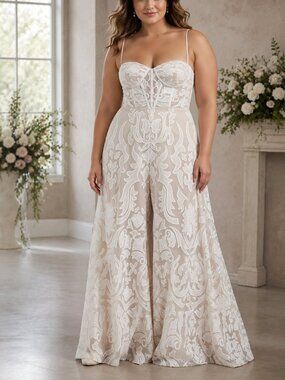 long sleeve ball gown wedding dresses Luxurious Scoop Neck Dress Sleeves Beaded Bridal Dress Size:02 20250530AI-AllProduct 100% custom made to Women's Cream Textured Bardot